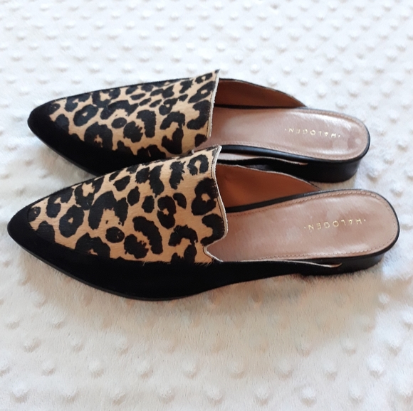 Halogen Shoes - Halogen Corbin calf hair leopard print mules 7 1/2